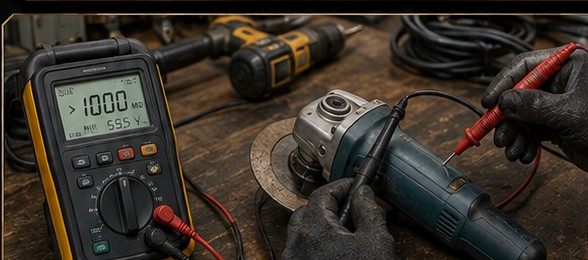 Teste de isolação em ferramenta elétrica